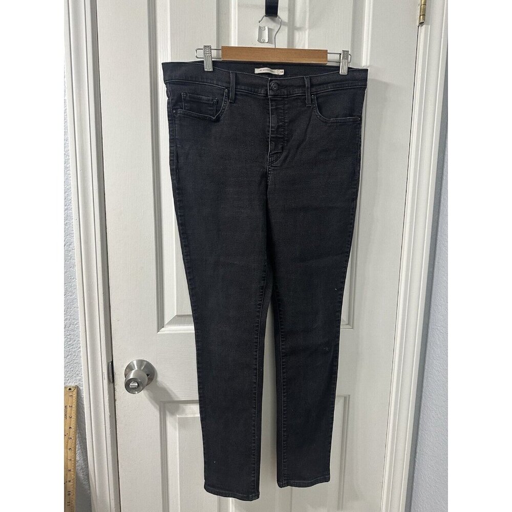 Womens Levi's 311 SHAPING SKINNY Stretch Black Jeans W33 L30 UK Size 14